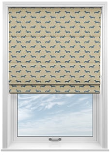 Emily Bond Peggy, True Blue - Twist&Fit Roman Blind